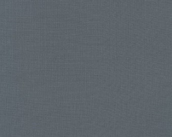 Kona Steel Grey Cotton Fabric: Robert Kaufman Kona Solids