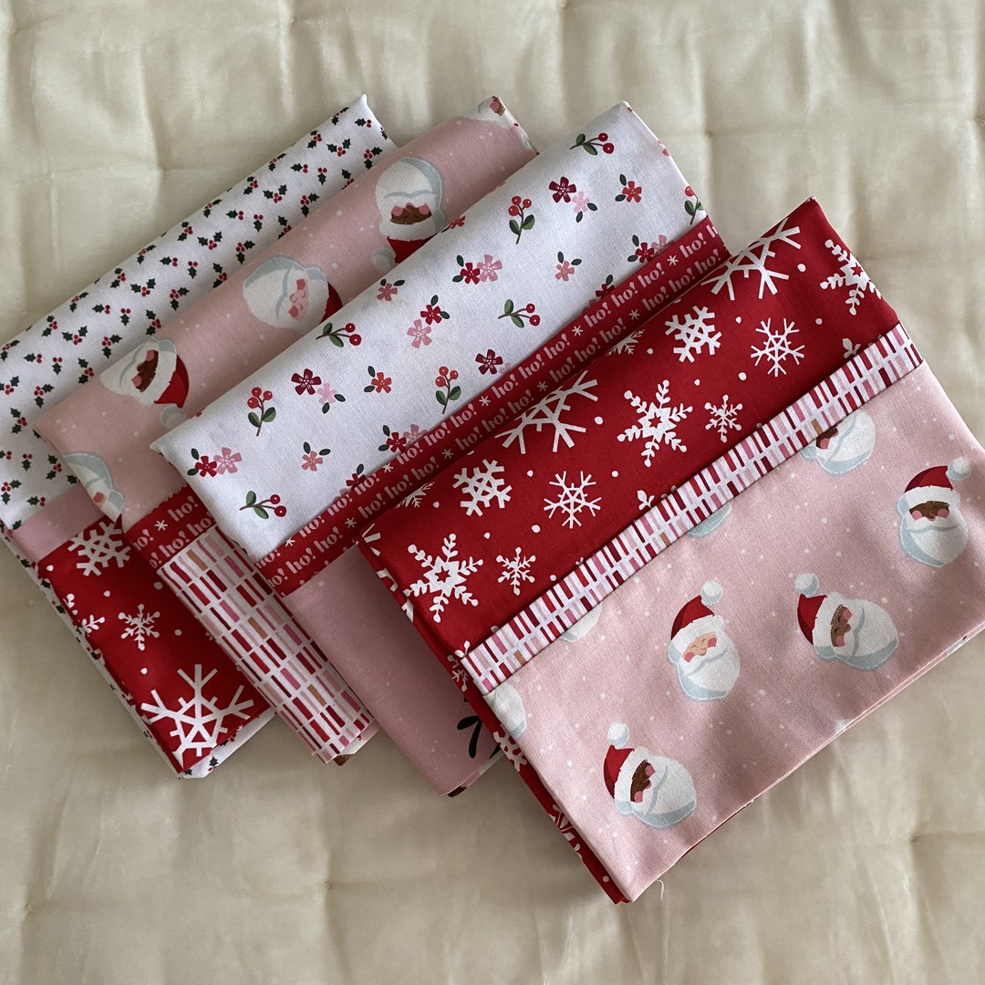 Riley Blake holly Holidays Christmas Fabric Red/pink Cotton Pillowcase
