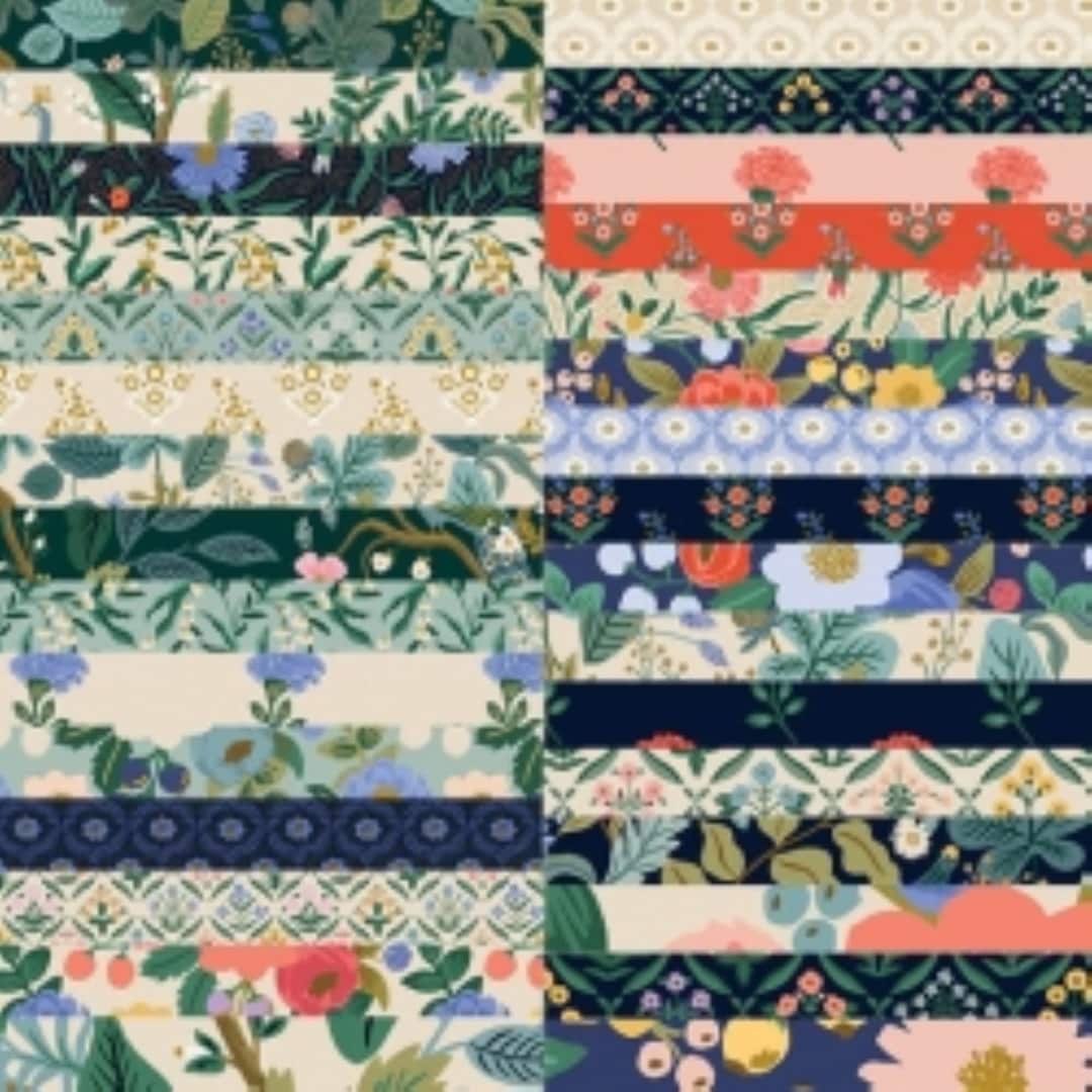 Rifle Paper Fabric New Release vintage Garden Fat Eighth Bundle 23
