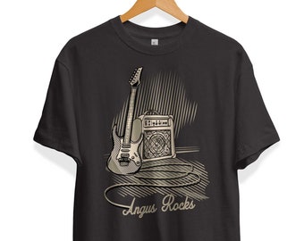 Individuell angefertigtes Rock n Roll Gitarren-T-Shirt: Heavy Metal Band T-Shirt