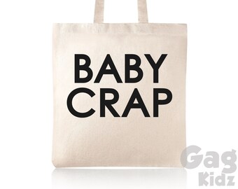 Bolsa de algodão divertida "Baby Crap" - Bolsa estilosa para mamãe