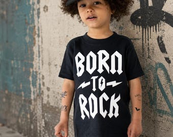 Born to Rock Kids T-Shirt: Heavy Metal Children's Clothes