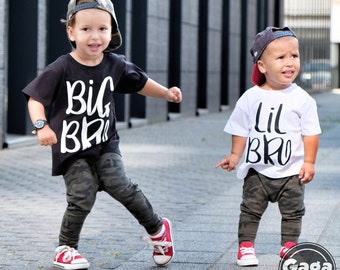 Big Brother Shirt, Little Brother Shirt, Big Bro, Lil Bro, Brother Geschenk Ankündigung Sibling Kleidung Set Sibling Outfits Baby Bodysuit Shirt