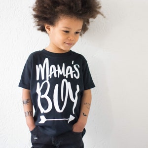 Mamas Boy Shirt, Boy Mom Shirt, Trendy Boys Clothing, Gift for Son, Mama's Boy Baby Toddler & Cool Kids TShirt, Baby Boy Gift image 2