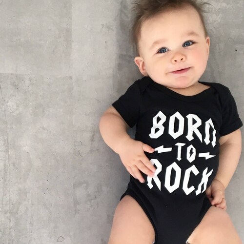 Born to Rock Baby Bodysuit Bringing Home Baby Outfit Cool Etsy