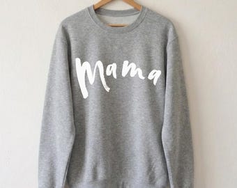 Mama Cotton Sweatshirt - Pregnancy Announcement Mum Gift