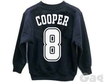 Custom Kids Birthday Sweatshirt: Personalized Name & Age Jumper