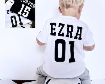 Custom Kids Sports T-Shirt: Personalized Name & Number
