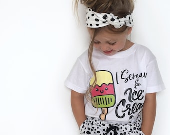 Ice Cream Kids Shirt, Summer Shirt