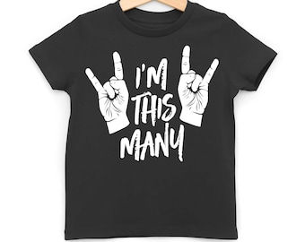 I&#39;m This Many 4 Kids T-Shirt, Fourth Birthday Gift, 4th Party Tee
