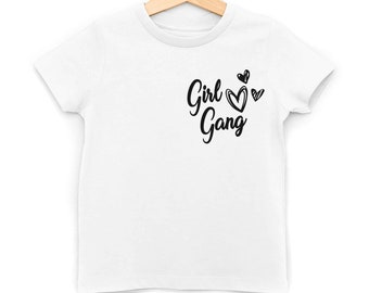 Girl Gang Kids T-Shirt in Black or White