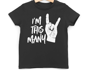 T-shirt enfant I'm This Many 2, cadeau de deuxième anniversaire, t-shirt 2nd Party