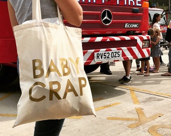 Baby Crap Tote Bag: Funny Mum Diaper Bag