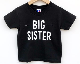 Big Sister TShirt, Sibling Shirt for the New Biggest Sister, Sister Announcement, Big Sister Gift