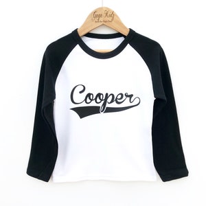 Custom Kids Raglan Shirt, Baseball Shirt, Personalized Raglan with Name