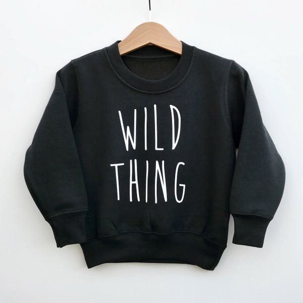 Wild Thing, Kids Sweater, Baby Jumper, Wild One, Wild and One, Baby Gifts, Wild Things Nursery, Baby Clothes, Kids Clothes, Boy/Girl Clothes