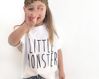 Little Monster Baby TShirt, Monster Kids Shirt, Funny Baby Clothes, Baby Boy/Girl Tee, Unique Baby Gift, Baby Shower, Alternative Baby Shirt