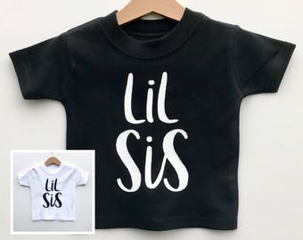 Little Sister Shirt, Little Sister Outfit, Lil Sis, Sister Shirts, Sisters Gifts, Sibling Shirt Gift Gift for Sister New Sister Announcement