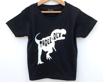 Three Rex Dinosaur 3rd Birthday Shirt