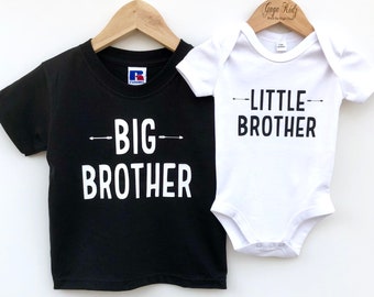 Big Brother & Little Brother Sibling Gift Set - Shirt or Bodysuit