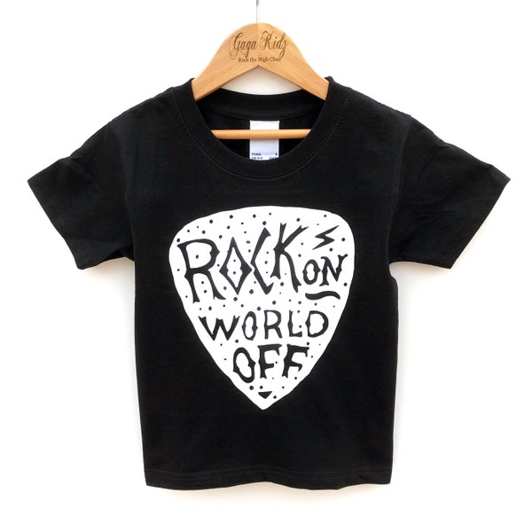 Rock on World Off Kids Rocker Tshirt, Festival Kleidung