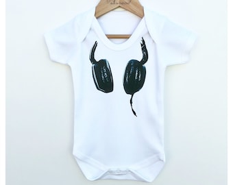 Traje de bebé DJ para niños pequeños, traje divertido, traje de DJ para bebés, traje de música, ropa fresca para bebés, regalo para bebés recién nacidos, ropa para niños, ropa para bebés