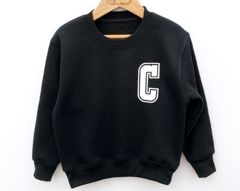 Kids Initial Custom Sweatshirt, Custom Name Baby Sweater