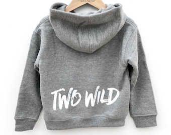 Two Wild Hoodie, 2nd Birthday Outfit, Gift for 2 Year Old