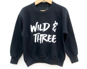Wild and Three 3-års födelsedagströja