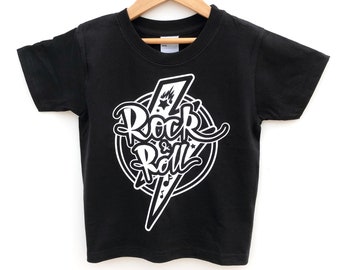 Rock & Roll Kids T-Shirt with Cool Lightning Bolt
