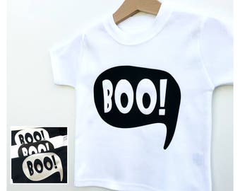 Boo Halloween Baby Kids Shirt, Baby Toddler Kids Halloween Outfit, Funny Kids TShirt, Spooky Kids Baby Clothes, Boy or Girl Halloween Outfit