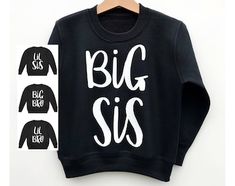 Big Sis Lil Bro, Big Bro Lil Sis, Sibling Clothes, Kids Baby Sweater, Big Sister, Big Brother, Sibling Gifts, Trendy Kid Trendy Baby Clothes