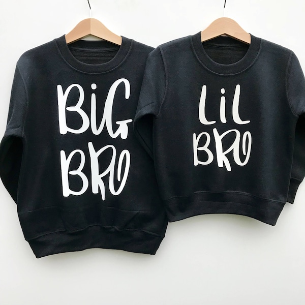 Chemises pour frères et sœurs, sweat-shirt pour enfants, ensembles de vêtements pour frères et sœurs, Big Brother, Big Sister, Little Brother Little Sister Big Bro Sis Lil Bro Sis