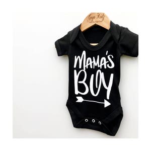 Mamas Boy Bodysuit, Baby Boy Newborn, Boy Mom, Baby Boy Outfit, Baby Boy Gift, Mothers Day Gift, Baby Bodysuit, Baby Boy Clothes Clothing image 1