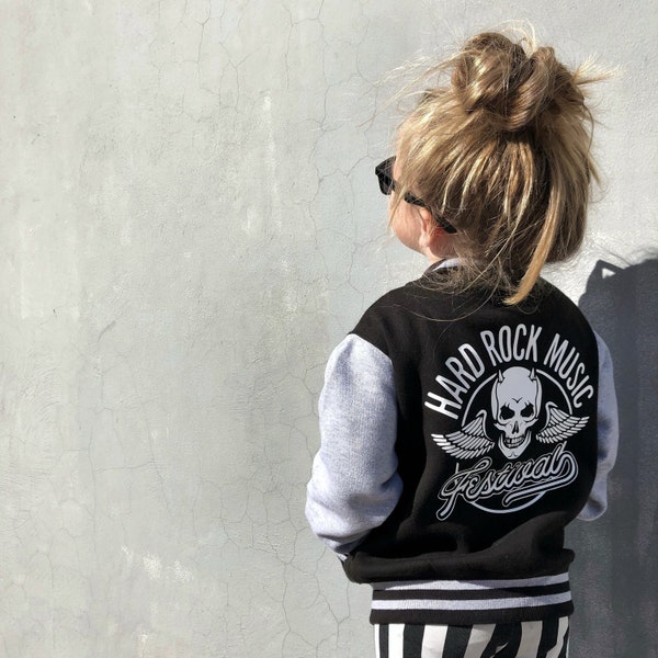 Kid Rock Punk Jacket, Heavy Metal Clothing & Festival Wear, Little Rocker Kids Varsity Jacket, Rock n Roll Letterman Jacket