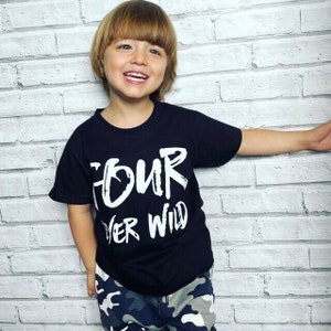 Four Ever Wild Kids Birthday TShirt