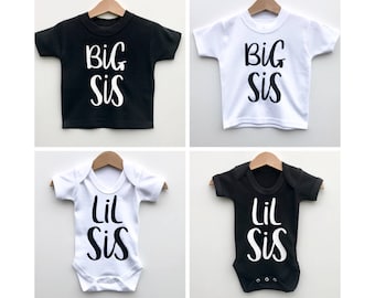 Big Sister Shirt, Little Sister Shirt, Sister Outfits, Sibling Outfit, Big Sis Lil Sis, Big Sister Gift, Sibling Shirt, Sister Announcement