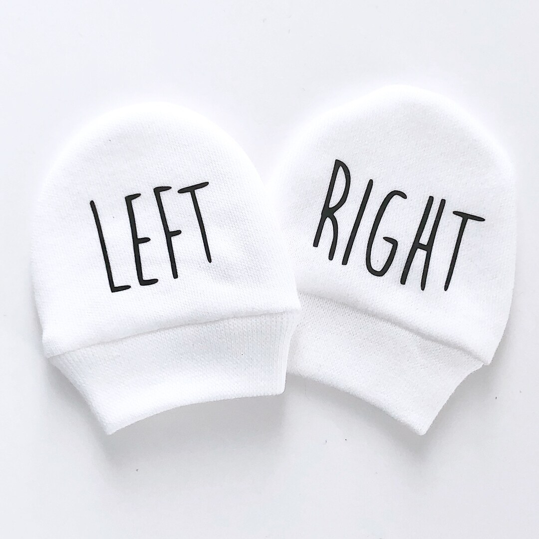 Left Mitten Left and Right Baby Mittens: Cotton No-scratch Gloves (0-6 Months) - Etsy