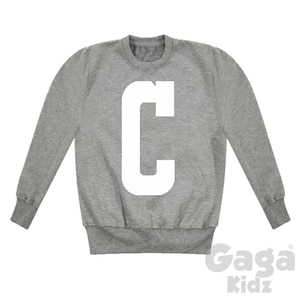 Sudadera personalizada para niños con carta, ropa infantil inicial personalizada, suéter único