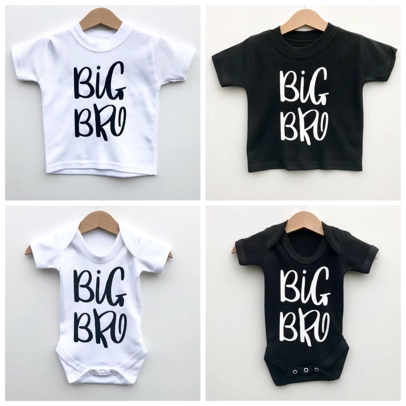 Sibling Set, Big Brother Little Sister, Sibling Clothes, Children's Gift, Big Bro Lil Sis, Brother TShirt, Sister TShirt, Baby Gift Clothes image 8