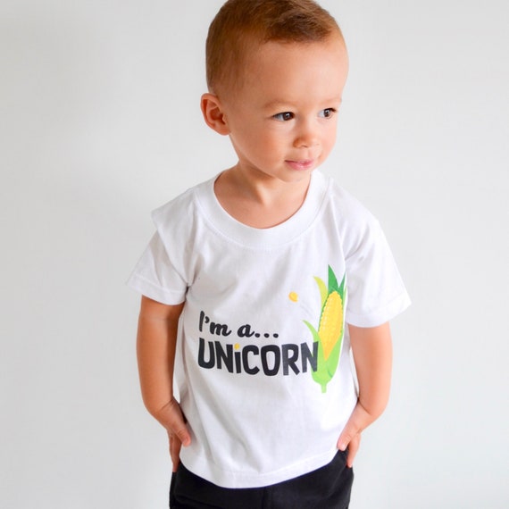 Funny I m A Unicorn Kids Baby Shirt Corn on the Cob Sweet Corn