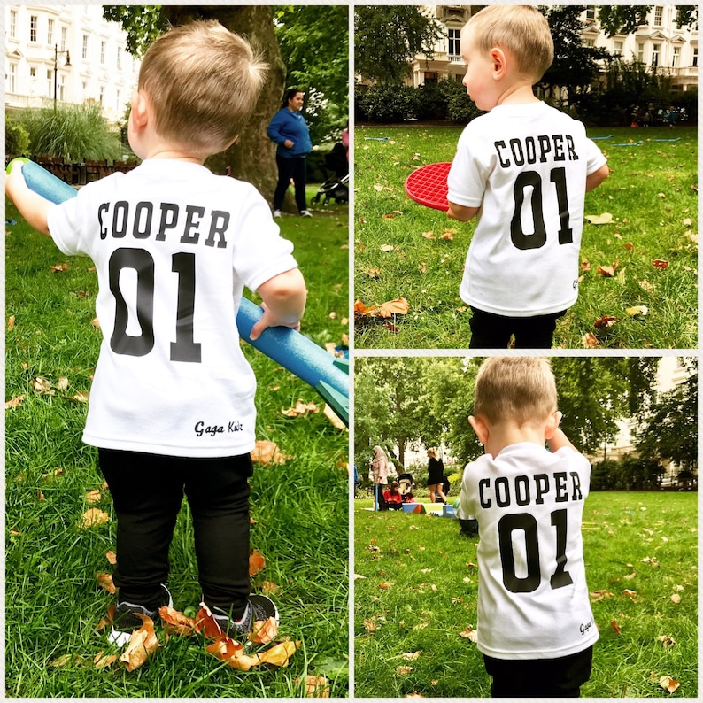 Custom Kids Sports T-Shirt, Baby Football Shirt, Sport Number Shirt, Baby Baseball Shirt, Kids Name Number Shirt, Football Children's TShirt image 6