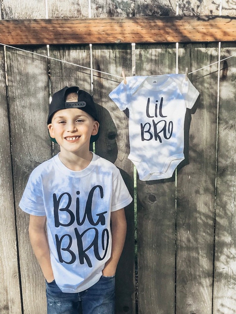 Big Brother Shirt, Little Brother Shirt, Big Bro, Lil Bro, Brother Gift Announcement Sibling Clothes Set Sibling Outfits Baby Bodysuit Shirt image 4