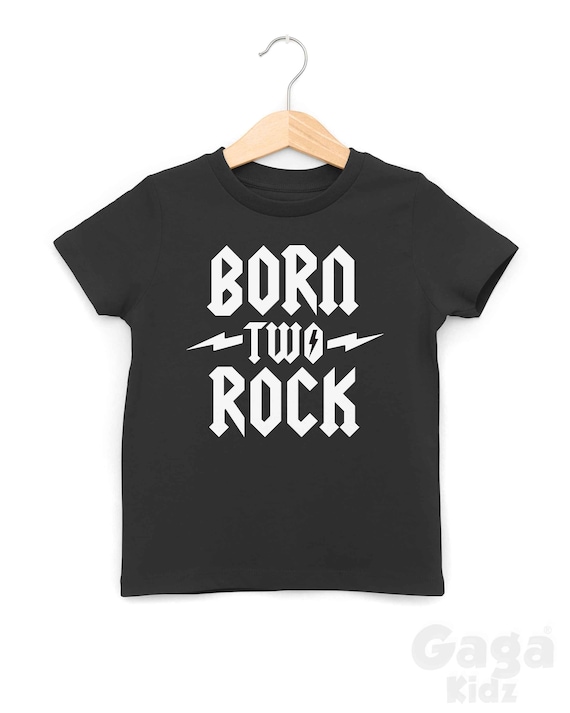 Born Two Rock Kids T-shirt Heavy Metal Rock Roll Toddler Etsy