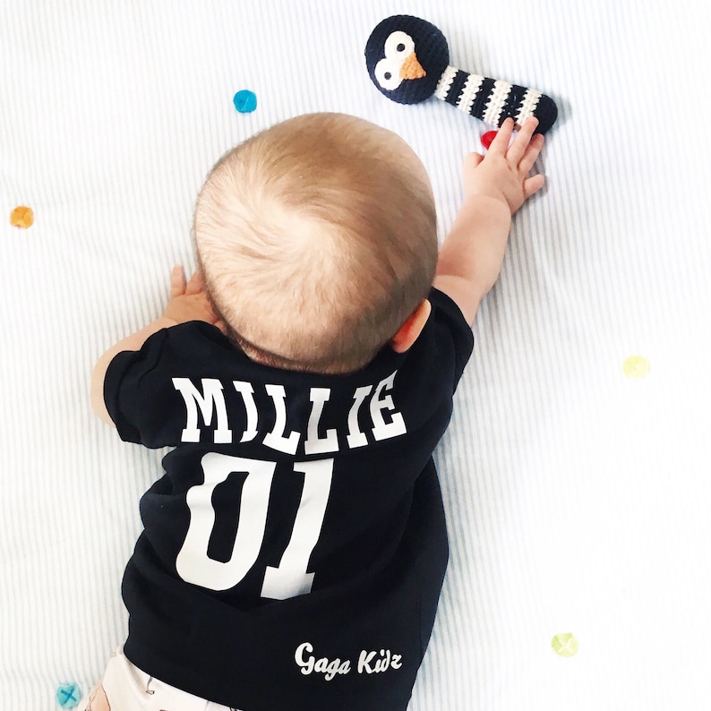 Custom Kids Sports T-Shirt, Baby Football Shirt, Sport Number Shirt, Baby Baseball Shirt, Kids Name Number Shirt, Football Children's TShirt image 4