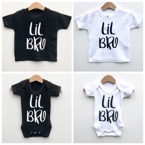 Big Brother Shirt, Little Brother Shirt, Big Bro, Lil Bro, Brother Gift Announcement Sibling Clothes Set Sibling Outfits Baby Bodysuit Shirt image 3