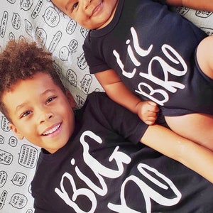 Big Brother Shirt, Little Brother Shirt, Big Bro, Lil Bro, Brother Gift Announcement Sibling Clothes Set Sibling Outfits Baby Bodysuit Shirt image 8