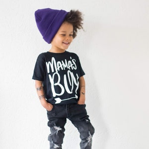 Mamas Boy Shirt, Boy Mom Shirt, Trendy Boys Clothing, Gift for Son, Mama's Boy Baby Toddler & Cool Kids TShirt, Baby Boy Gift image 6