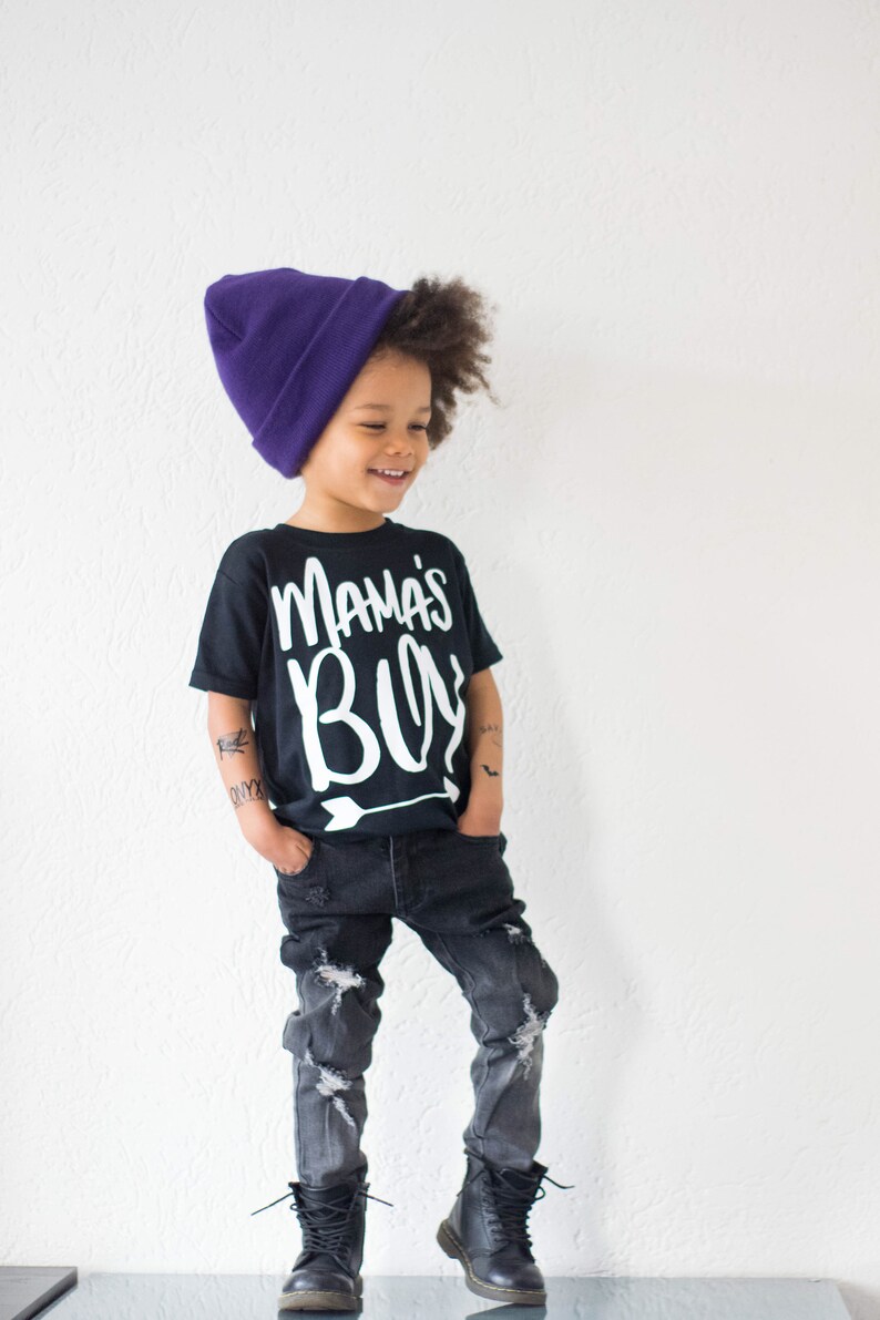 Mamas Boy Shirt, Boy Mom Shirt, Trendy Boys Clothing, Gift for Son, Mama's Boy Baby Toddler & Cool Kids TShirt, Baby Boy Gift image 6
