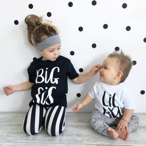 Big Sister Shirt & Little Brother Shirt, Sibling Shirts, Matching Shirts, Sibling Outfits, Baby Bodysuit, Baby Boy Clothes, Big Sister Gift image 4